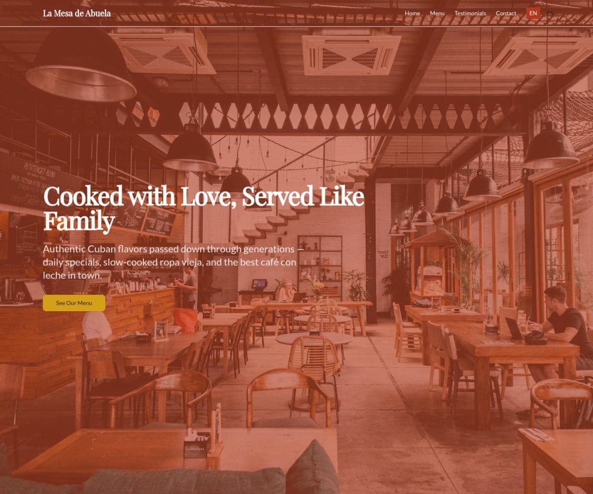 La Mesa de Abuela — site preview