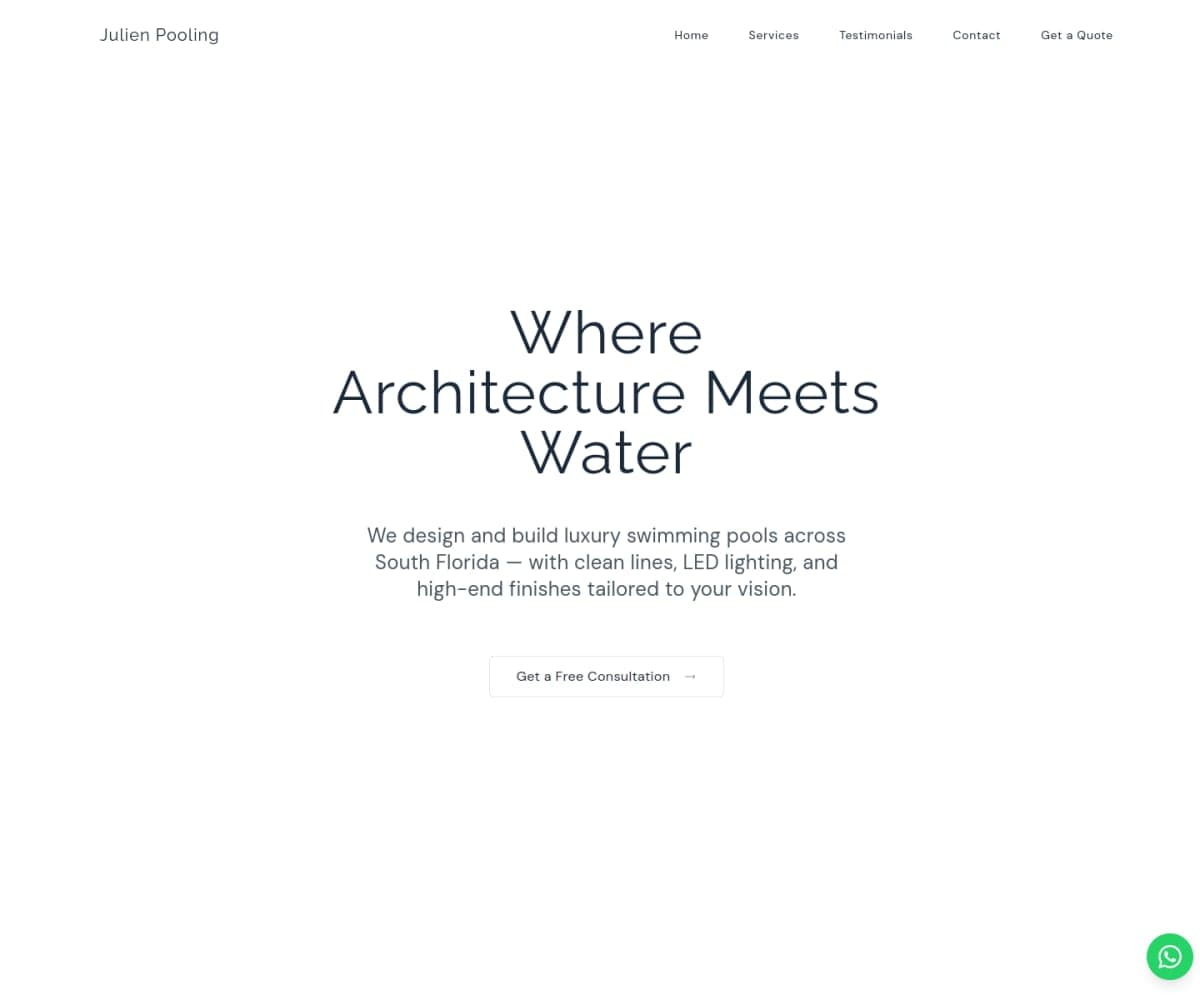 Coral Bay Pool Care — site preview